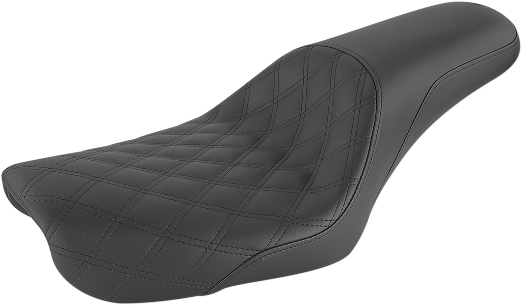 SADDLEMEN Profiler Seat - Front Lattice/Rear Smooth - Black - FXD '04-'05 804-04-149 — image 1