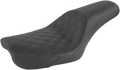 SADDLEMEN Profiler Seat - Front Lattice/Rear Smooth - Black - FXD '04-'05 804-04-149 — image 1