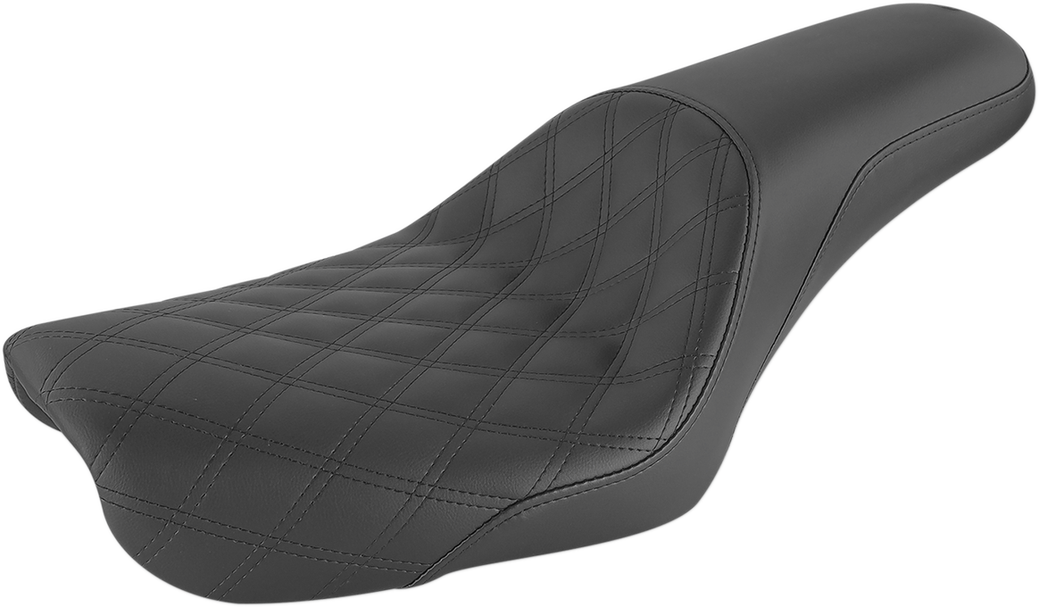 SADDLEMEN Profiler Seat - Front Lattice/Rear Smooth - Black - FXD '04-'05 804-04-149 — image 1