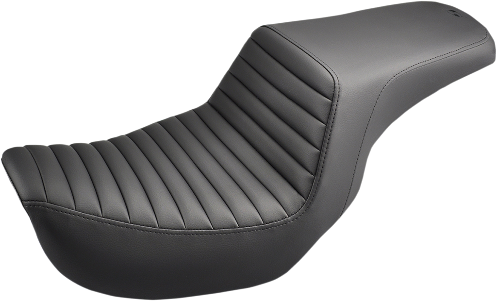 SADDLEMEN Step-Up Seat - Front Tuck-n-Roll - Black - Dyna 804-04-171 — image 1