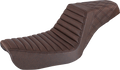 SADDLEMEN Step-Up Seat - Front Tuck-n-Roll/Rear Lattice Stitch - Brown - FXD 804-04-176BR — image 1