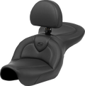 SADDLEMEN Roadsofa™ Seat - Black Stitch - with Backrest - FXD '04-'05 804-04-187BR — image 1