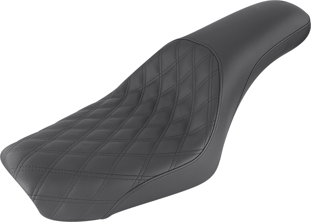 SADDLEMEN Profiler Seat - Front Lattice/Rear Smooth - Black - FXDWG '04-'05 804-05-149 — image 1