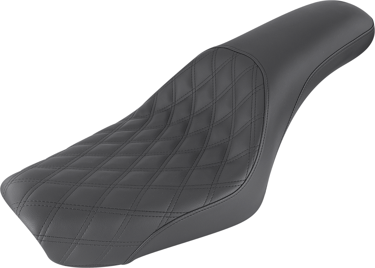 SADDLEMEN Profiler Seat - Front Lattice/Rear Smooth - Black - FXDWG '04-'05 804-05-149 — image 1