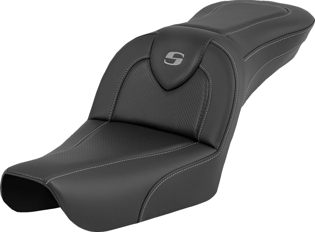 SADDLEMEN RoadSofa™ - Carbon Fiber - without Driver Backrest - FXDWG '04-'05 804-05-185 — image 1