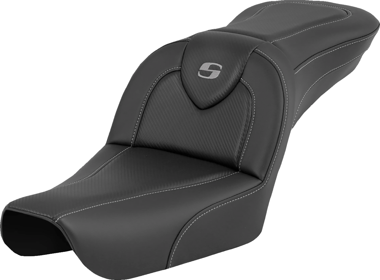 SADDLEMEN RoadSofa™ - Carbon Fiber - without Driver Backrest - FXDWG '04-'05 804-05-185 — image 1