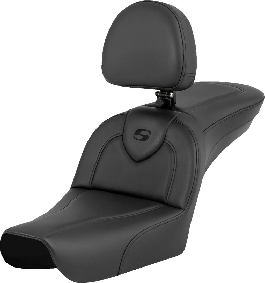 SADDLEMEN RoadSofa™ - Black - with Driver Backrest - FXDWG '04-'05 804-05-187BR — image 1