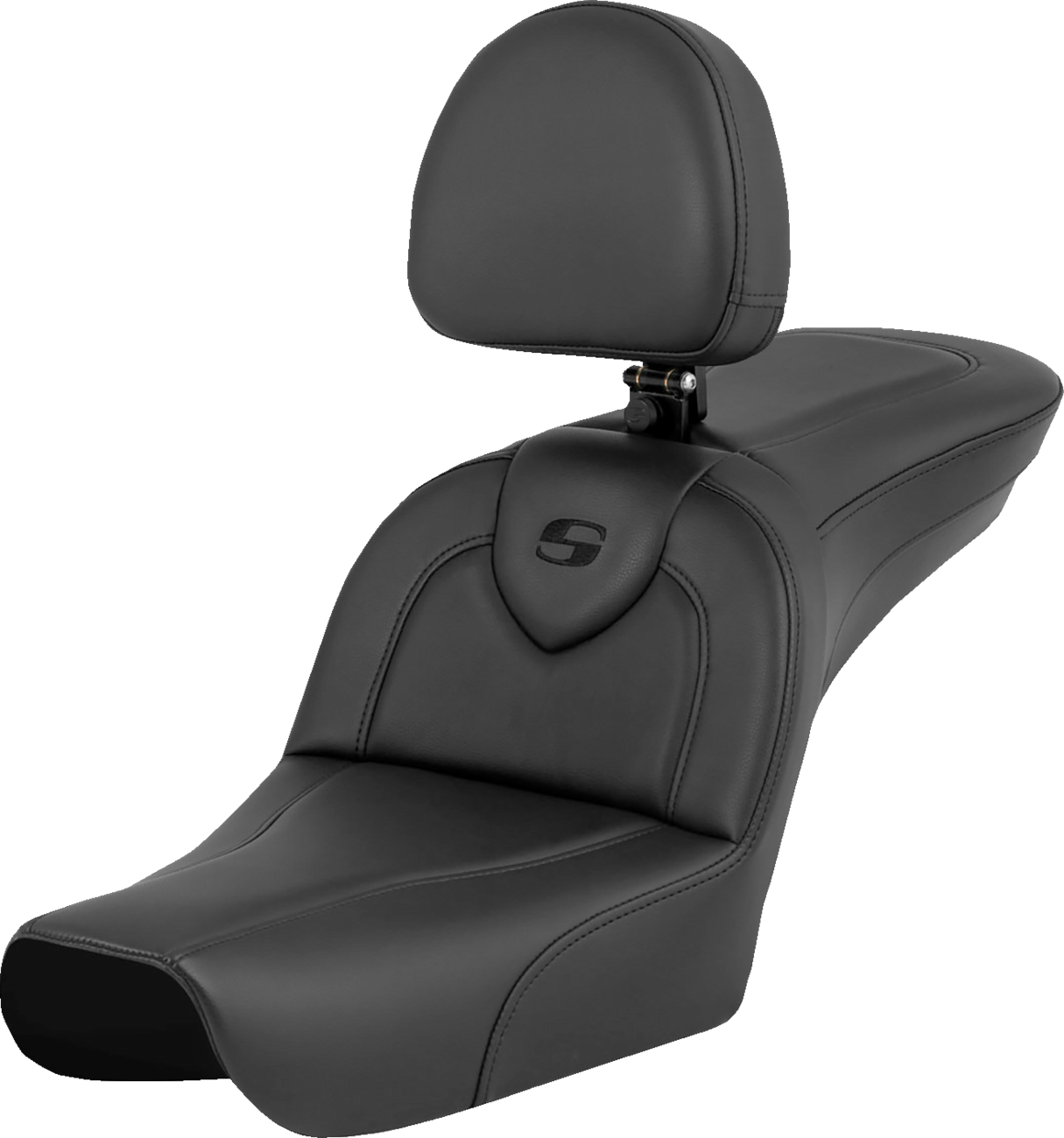 SADDLEMEN RoadSofa™ - Black - with Driver Backrest - FXDWG '04-'05 804-05-187BR — image 1