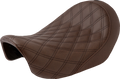 SADDLEMEN Renegade™ Solo Seat - Lattice Stitched - Brown - Dyna '06-'17 806-04-002BLS — image 1