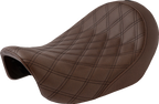 SADDLEMEN Renegade™ Solo Seat - Lattice Stitched - Brown - Dyna '06-'17 806-04-002BLS — image 1
