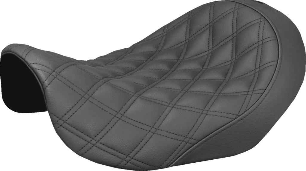 SADDLEMEN Renegade™ Solo Seat - Lattice Stitched - Black - Dyna '06-'17 806-04-002LS — image 1