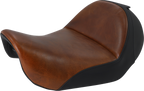 SADDLEMEN Seat - Renegade™ Lariat Solo - Smooth - Brown - Dyna 806-04-0041B — image 1