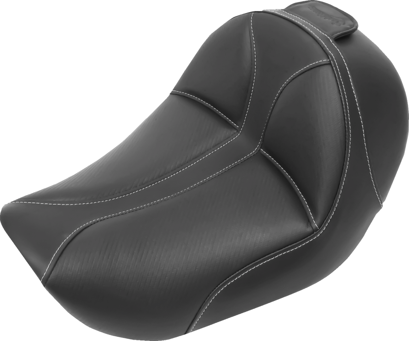 SADDLEMEN Dominator Solo Seat - w/o Backrest - Black w/ Gray Stitching - FL/FX '06-'17 806-04-0042 — image 1