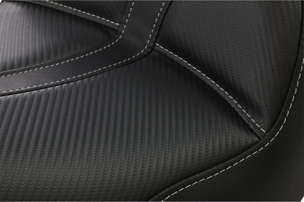 SADDLEMEN Dominator Solo Seat - w/o Backrest - Black w/ Gray Stitching - FL/FX '06-'17 806-04-0042 — image 2
