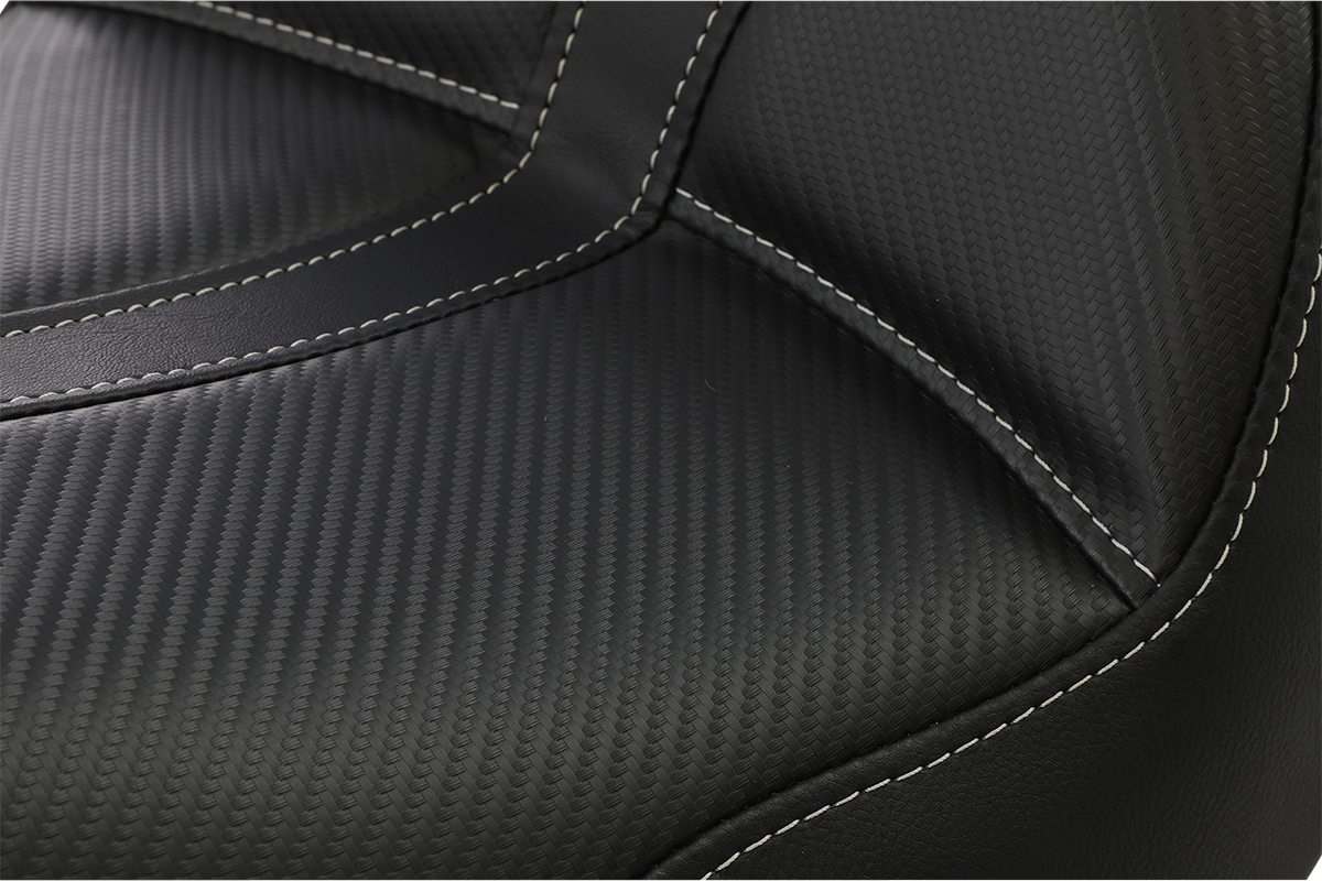 SADDLEMEN Dominator Solo Seat - w/o Backrest - Black w/ Gray Stitching - FL/FX '06-'17 806-04-0042 — image 2