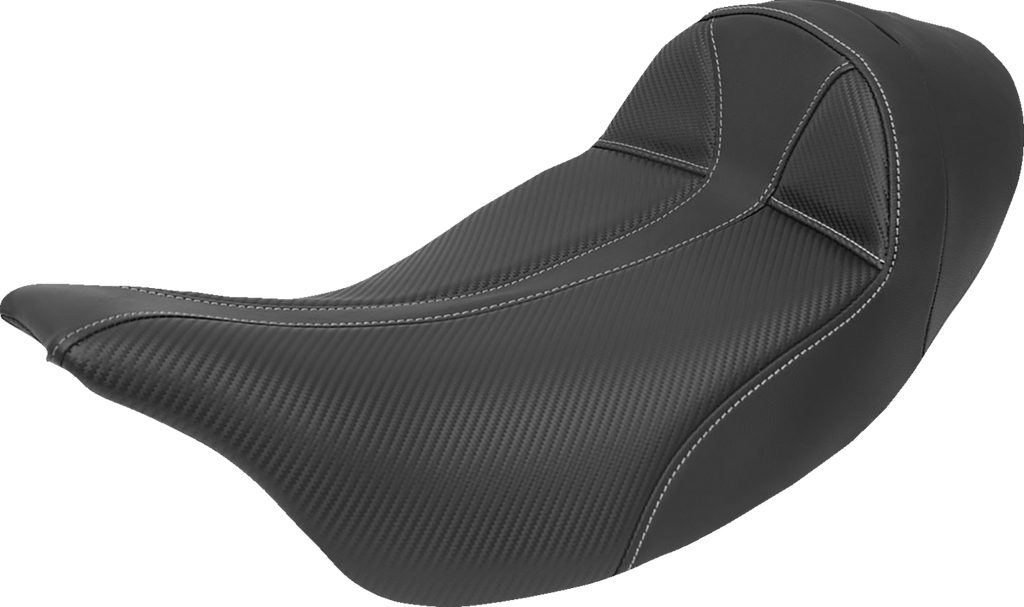 SADDLEMEN Dominator Solo Seat - w/o Backrest - Black w/ Gray Stitching - FL/FX '06-'17 806-04-0042 — image 5