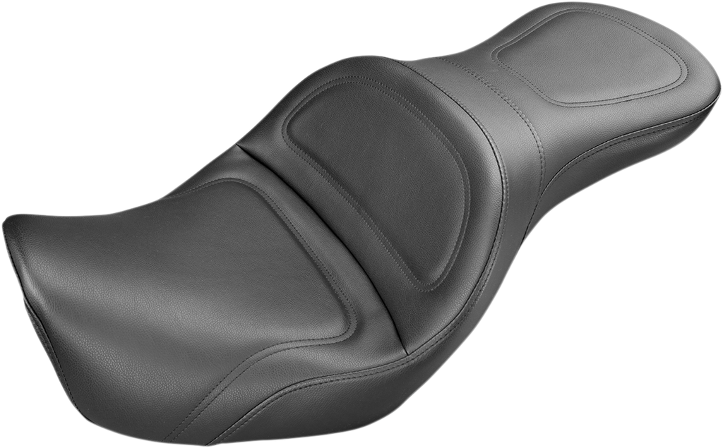 SADDLEMEN Seat - Explorer™ - Without Backrest - Stitched - Black - Dyna '06-'17 806-04-0291 — image 1