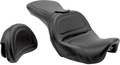 SADDLEMEN Seat - Explorer™ - With Backrest - Stitched - Black - FLD/FXD '06-'17 806-04-0301 — image 1