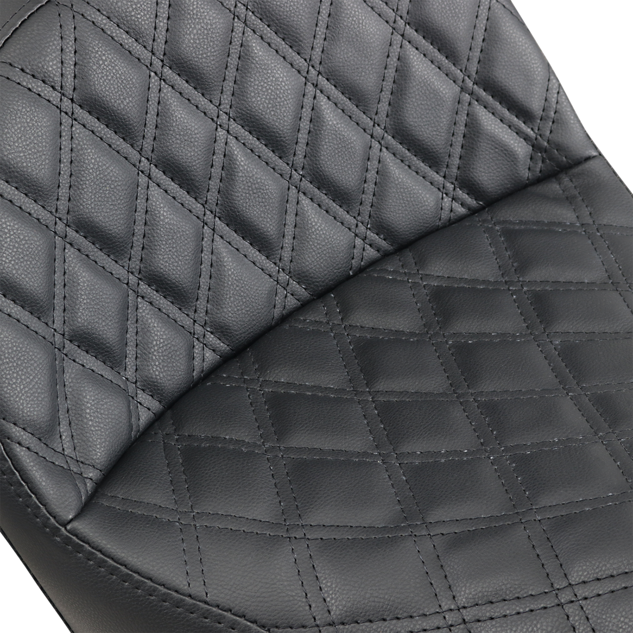 SADDLEMEN Explorer Seat - With Backrest - Lattice Stitched - Black - FXD 806-04-030LS — image 4
