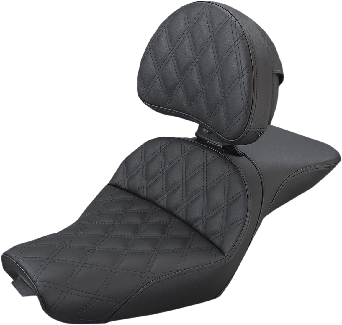 SADDLEMEN Explorer Seat - With Backrest - Lattice Stitched - Black - FXD 806-04-030LS — image 5
