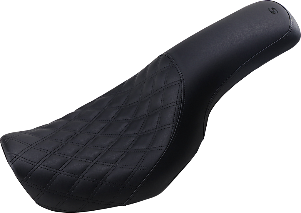 SADDLEMEN Profiler Seat - Front Lattice/Rear Smooth - Black - FL/FX '06-'17 806-04-149 — image 1