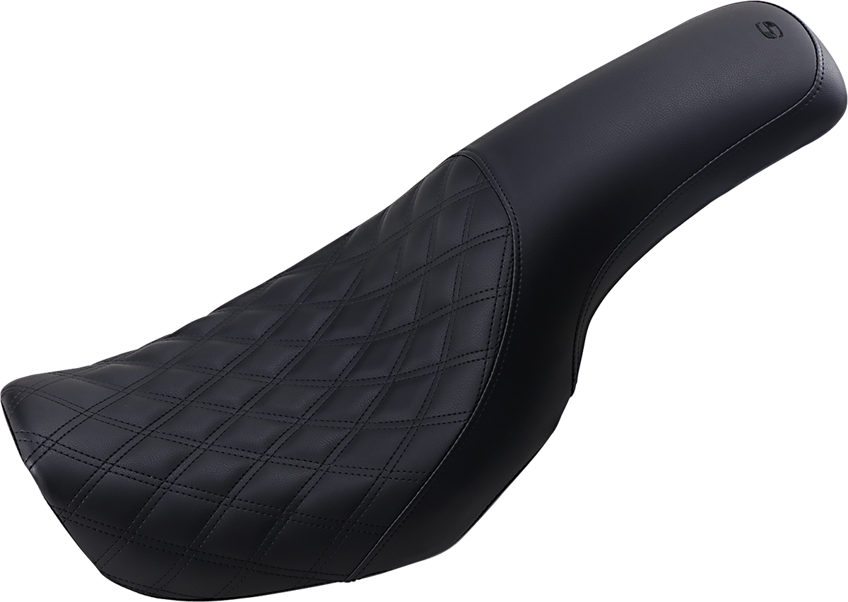 SADDLEMEN Profiler Seat - Front Lattice/Rear Smooth - Black - FL/FX '06-'17 806-04-149 — image 1