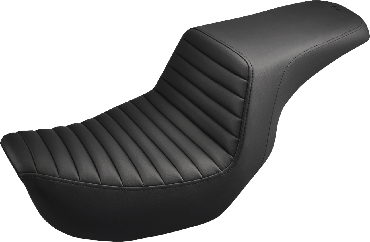 SADDLEMEN Step-Up Seat - Front Tuck-n-Roll - Black - Dyna 806-04-171 — image 1