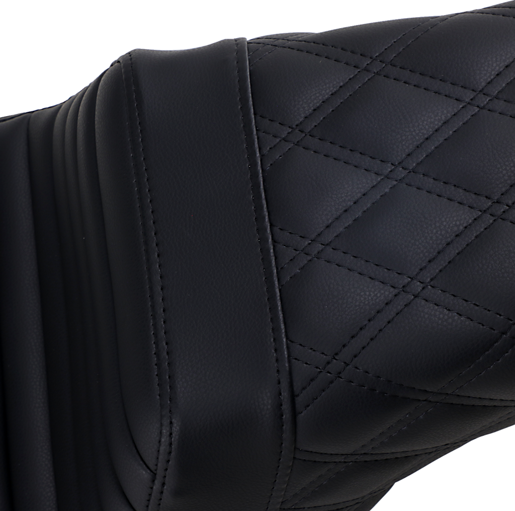 SADDLEMEN Step-Up Seat - Front Tuck-n-Roll/Rear Lattice Stitch - Black 806-04-176 — image 2