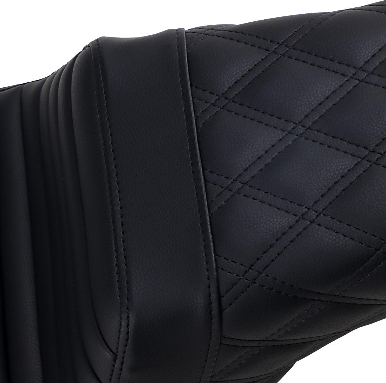 SADDLEMEN Step-Up Seat - Front Tuck-n-Roll/Rear Lattice Stitch - Black 806-04-176 — image 2