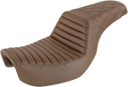 SADDLEMEN Step-Up Seat - Front Tuck-n-Roll/Rear Lattice Stitch - Brown 806-04-176BR — image 1