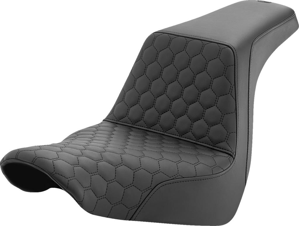 SADDLEMEN Step-Up Seat - Honeycomb - Blue Stitching - Dyna '06-'17 806-04-17701 — image 2