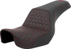 SADDLEMEN Step-Up Seat - Honeycomb - Red Stitching - Dyna '06-'17 806-04-17704 — image 1