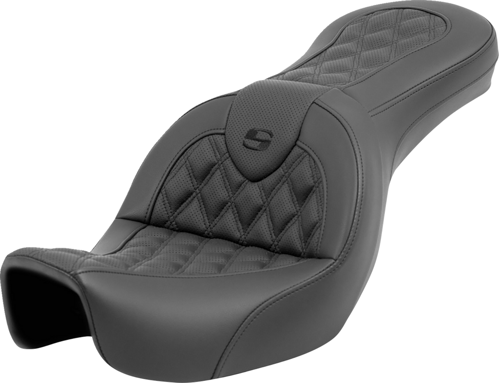 SADDLEMEN Roadsofa™ Seat - Lattice Stitch - without Backrest - FXD '06-'17 806-04-182 — image 1