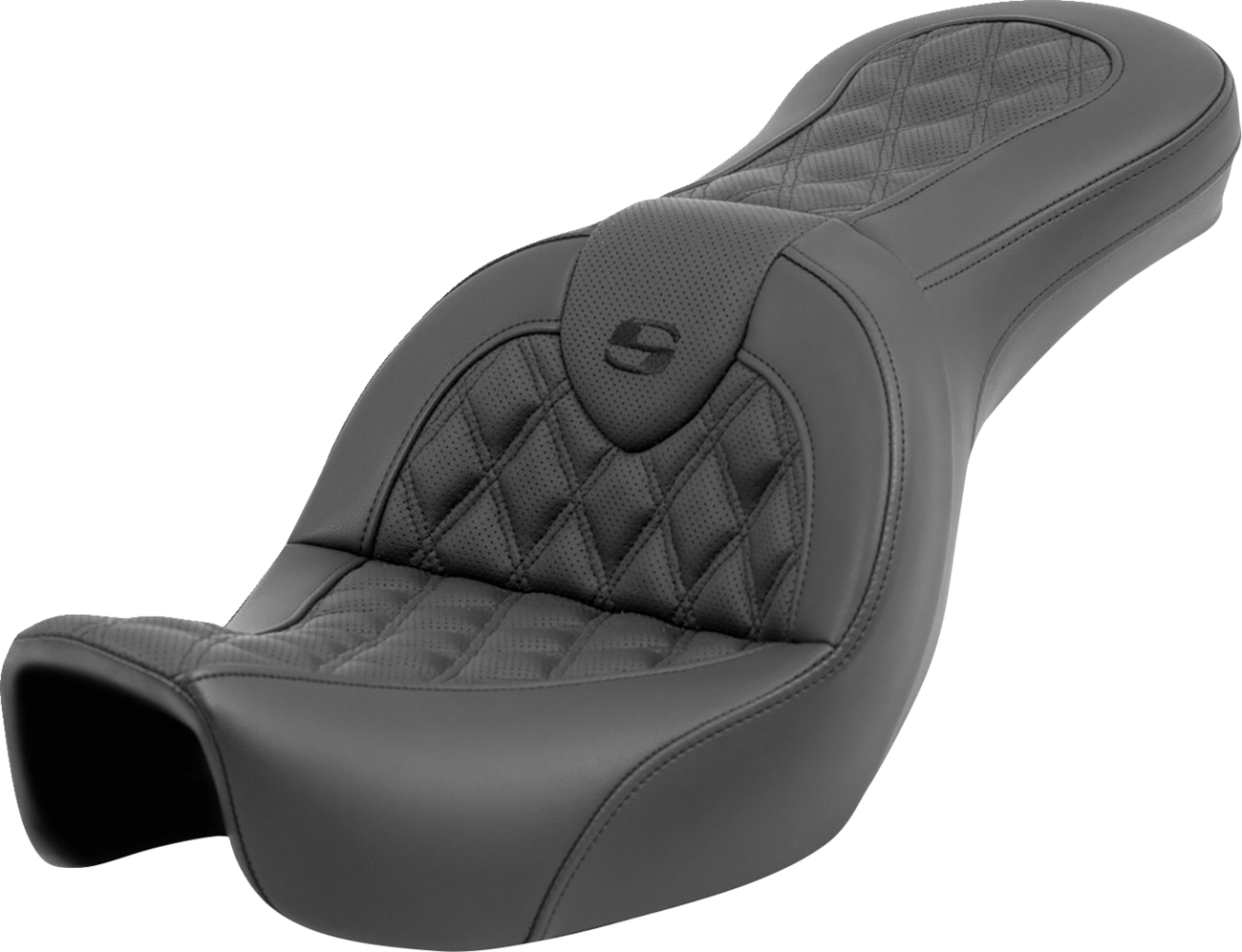 SADDLEMEN Roadsofa™ Seat - Lattice Stitch - without Backrest - FXD '06-'17 806-04-182 — image 1