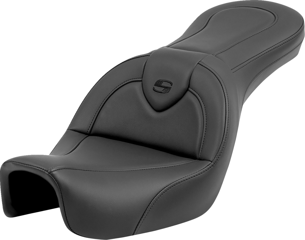 SADDLEMEN Roadsofa™ Seat - without Backrest - Black/Black Stitching - FXD '06-'17 806-04-187 — image 1