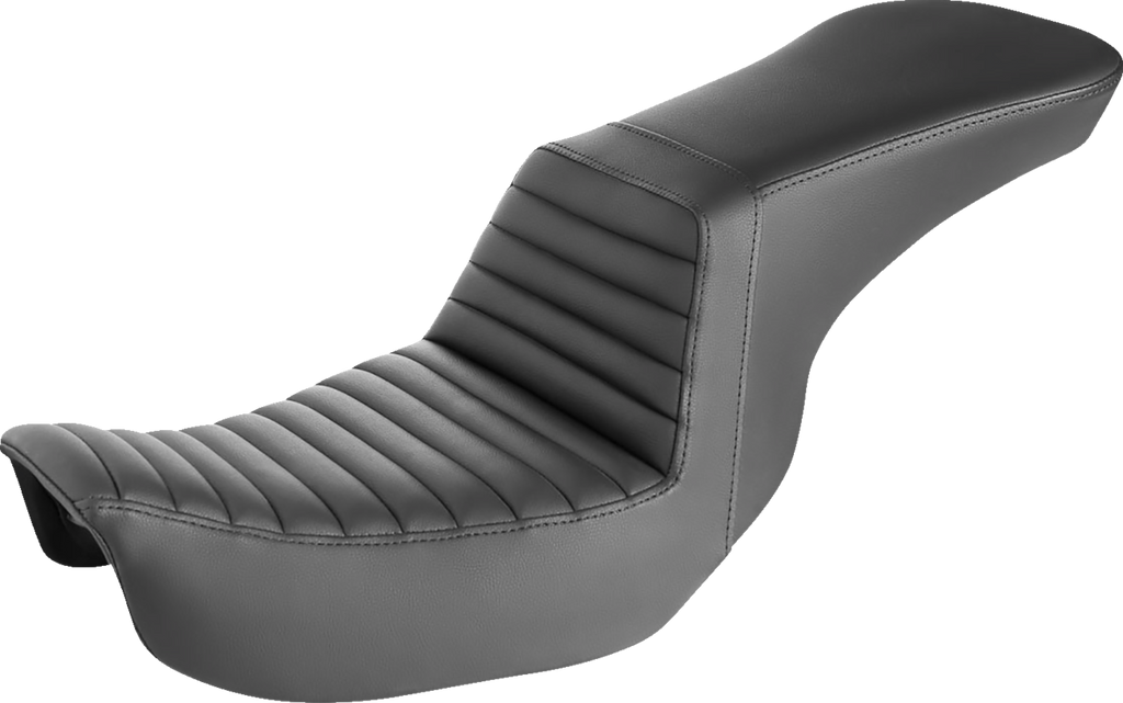 SADDLEMEN Step-Up Seat - Front Tuck-n-Roll - Black - Dyna 806-04-191 — image 1