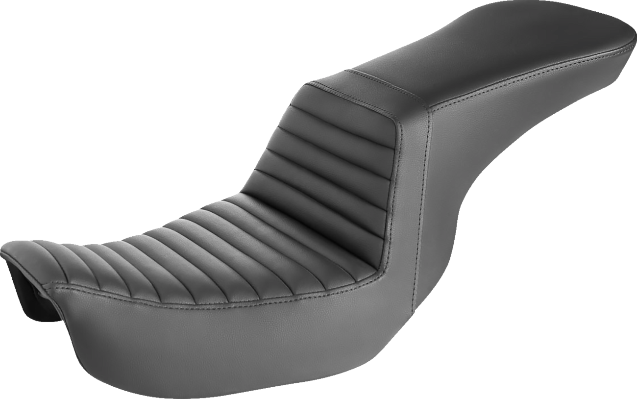SADDLEMEN Step-Up Seat - Front Tuck-n-Roll - Black - Dyna 806-04-191 — image 1