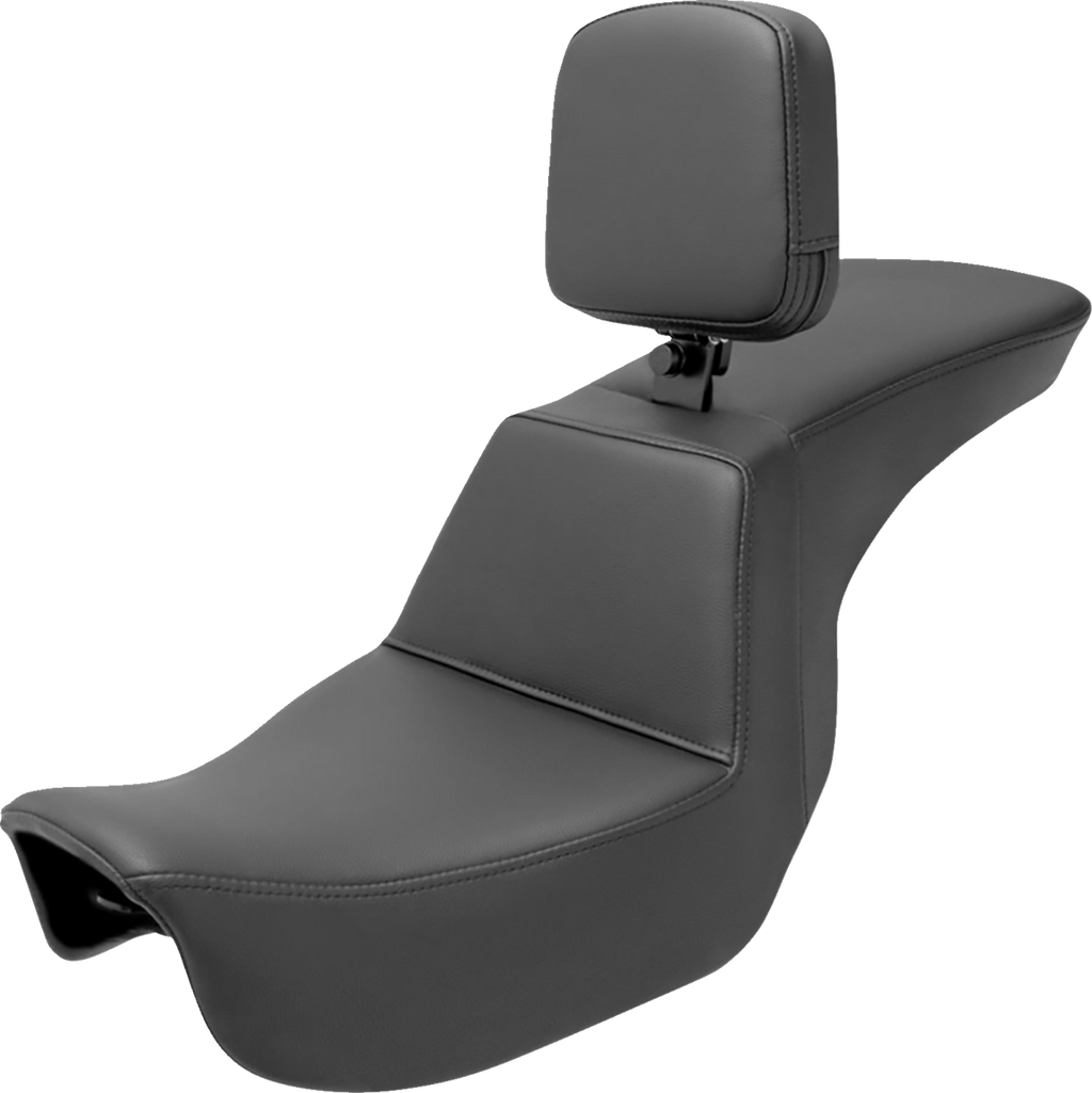 SADDLEMEN Tour Step-Up Seat - Rider Backrest - Plain - Dyna '06-'17 806-04-194BR — image 1
