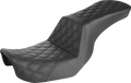 SADDLEMEN Step-Up Seat - Full Lattice Stitch - Black - Dyna 806-04-195 — image 1