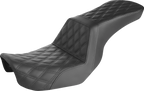 SADDLEMEN Step-Up Seat - Full Lattice Stitch - Black - Dyna 806-04-195 — image 1