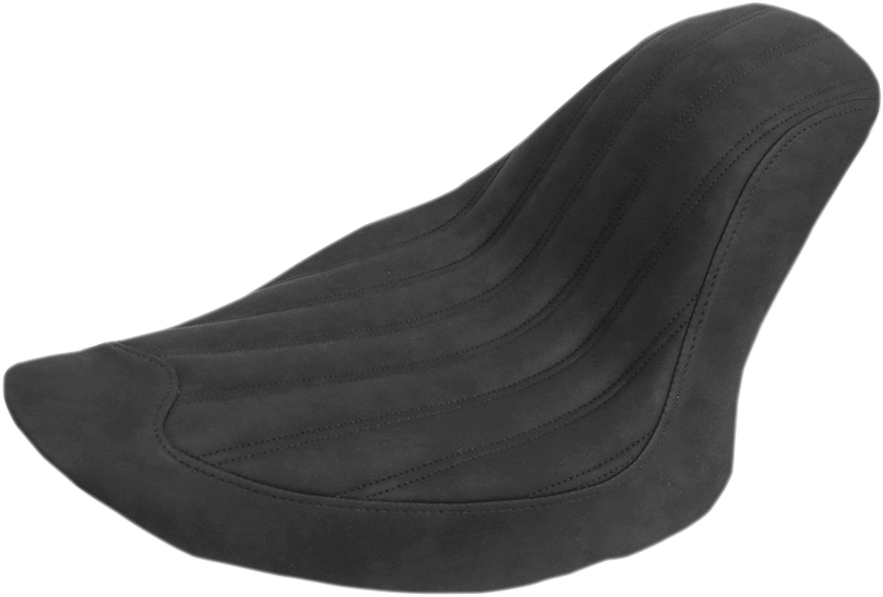 SADDLEMEN Knuckle Solo Seat - Ribbed - Black - FL/FX '06-'17 806-12-0023 — image 1