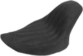 SADDLEMEN Knuckle Solo Seat - Ribbed - Black - FL/FX '06-'17 806-12-0023 — image 1