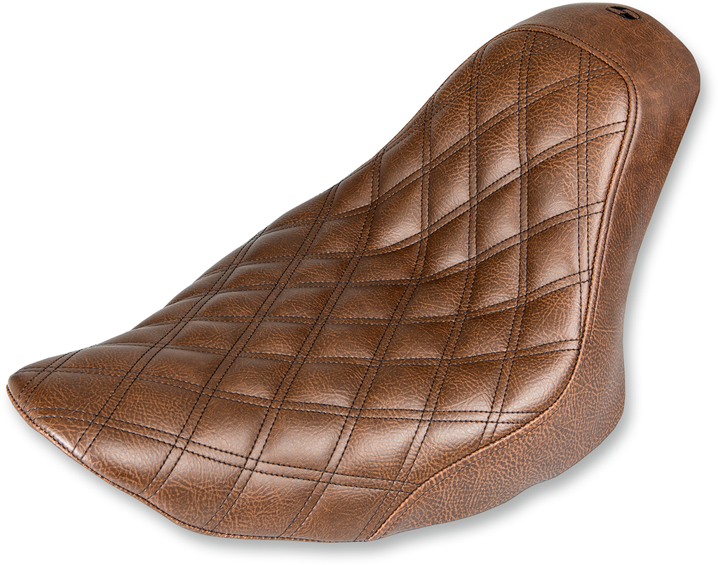 SADDLEMEN Renegade™ Solo Seat - Lattice Stitched - Brown - FL/FX '06-'17 806-12-002BLS — image 1