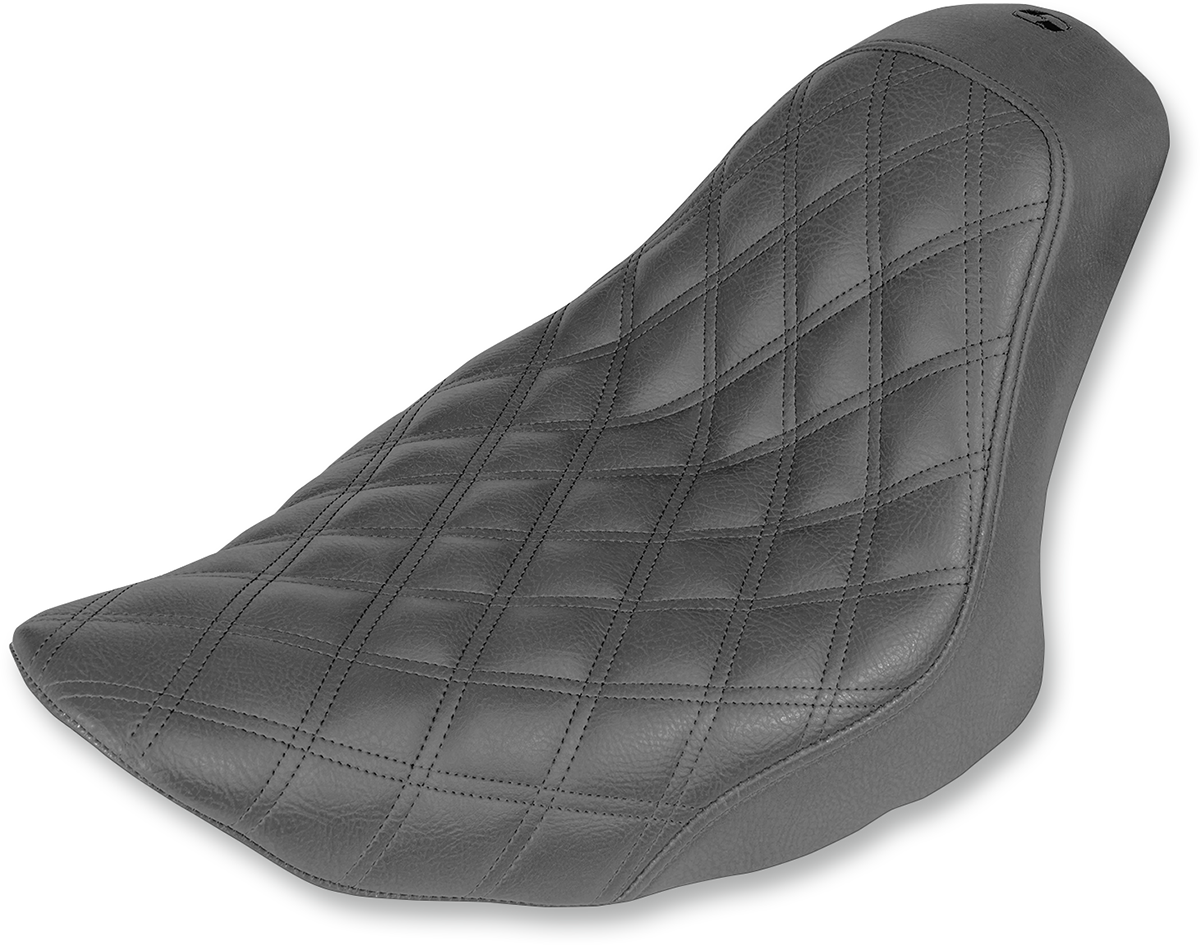 SADDLEMEN Renegade™ Solo Seat - Lattice Stitched - Black - FL/FX '06-'17 806-12-002LS — image 1