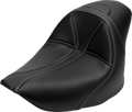 SADDLEMEN Dominator Solo Seat - w/o Backrest - Black w/ Gray Stitching - FL/FX '06-'17 806-12-0042 — image 1