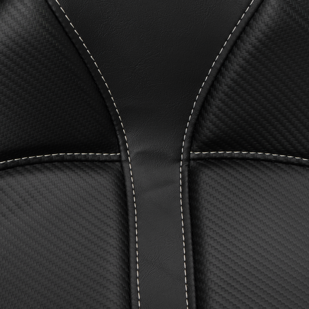 SADDLEMEN Dominator Solo Seat - w/o Backrest - Black w/ Gray Stitching - FL/FX '06-'17 806-12-0042 — image 2
