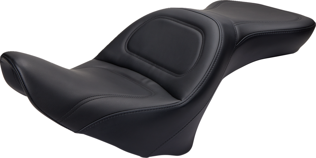 SADDLEMEN Seat - Explorer™ - Without Backrest - Stitched - Black - FLSTF '07-'17 806-12-0291 — image 1