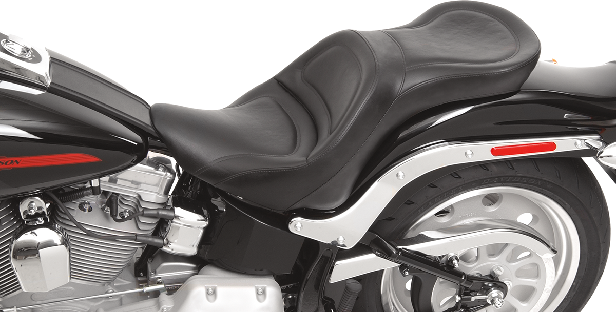 SADDLEMEN Seat - Explorer™ - Without Backrest - Stitched - Black - FLSTF '07-'17 806-12-0291 — image 2