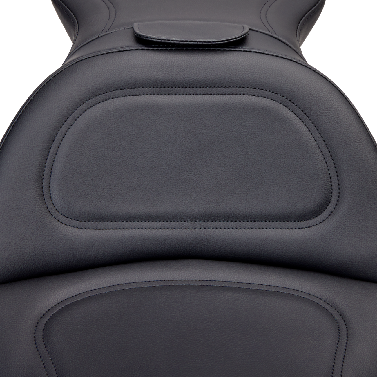 SADDLEMEN Seat - Explorer™ - With Backrest - Stitched - Black - FL/FX '06-'17 806-12-030 — image 2