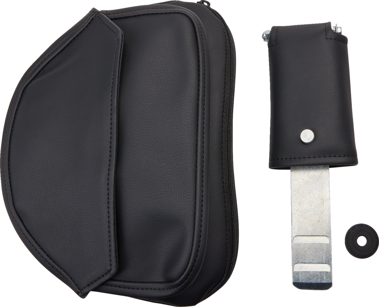 SADDLEMEN Seat - Explorer™ - With Backrest - Stitched - Black - FL/FX '06-'17 806-12-030 — image 4
